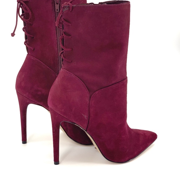 Aldo Suede Heeled Boots w/ Lace Up Back - Picture 4 of 8